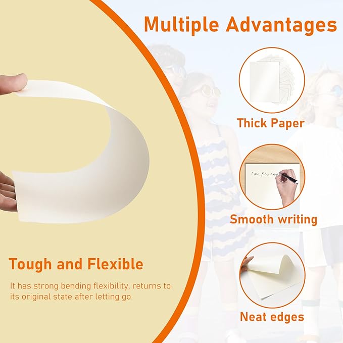 100 Sheets Cream Shimmer Cardstock 8.5 x 11 Off White Paper, 92lb Heavyweight - Image 3