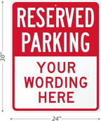 SmartSign 30 x 24 inch Custom “Reserved Parking” Metal Sign - Image 5