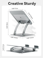 tounee Tablet Holder Stand, Dual Rod Adjustable Aluminum Desktop Stand - Image 6