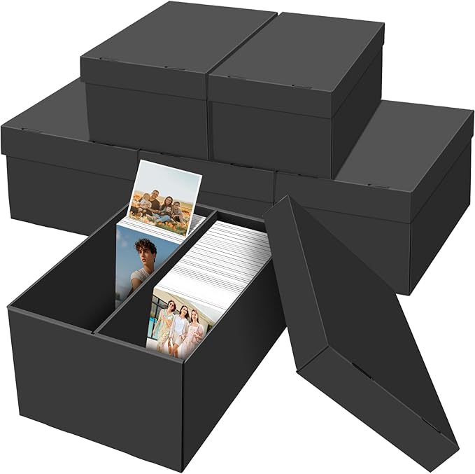 REAQUE 6 Pack Photo Storage Boxes by REAQUE