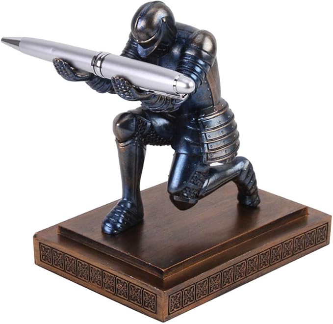 Amoysanli Knight Pen Holder Desk Organizers and Accessories Desk Decor Resin by Amoysanli