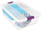 Sterilite 24-Pack 32 Quart ClearView Latch Box, Stackable Organizer Bins - Image 8