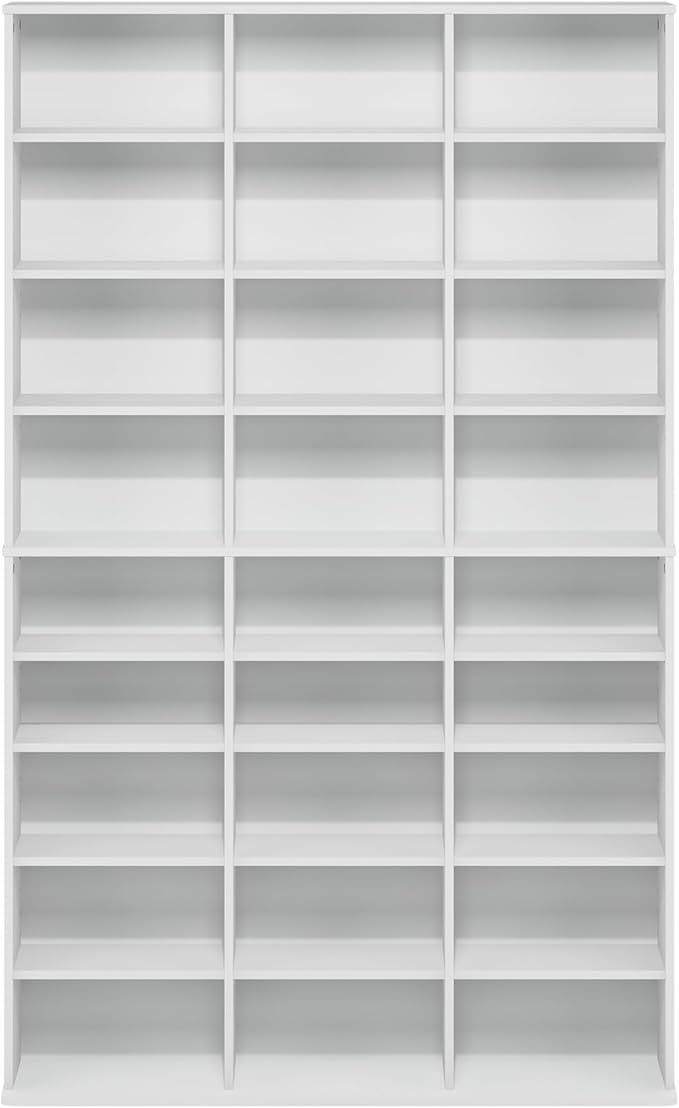 Furinno Jaya DVD Shelf, Wide 24-Shelf CD Rack, Media Shelf - Image 6