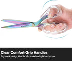 SCAIKTIG Acrylic Scissors, Titanium Coated Blades, Heavy Duty, Ambidextrous - Image 2