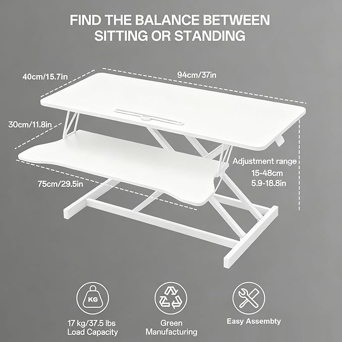 37 Inch Standing Desk Converter - Image 2