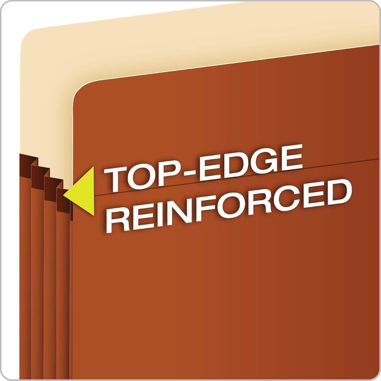 Pendaflex Expanding File Pockets, Letter Size, Redrope, 3.5" Expansion (1524E-OX) & File Pockets, 1.75 Inch Expansion, Brown, Letter, 25 per Box (1514C-OX)