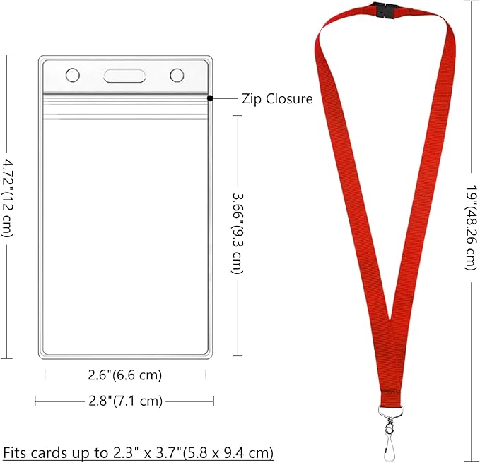 12 Pack Red Breakaway Lanyards - Image 3