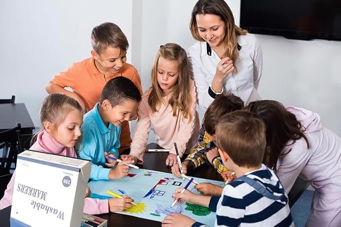 Madisi Washable Markers, Super Tips Markers, Classroom Bulk Pack - Image 6