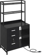 Livofloral File Cabinet with Charging Station, 3 Drawer Filing Cabinet with - Image 9