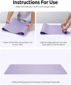 YSAGi Leather Desk Protector, Office Mat, Large Mouse Mat, Non-Slip PU Leather - Image 9