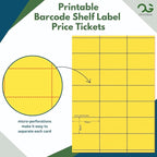 OfficeGear Yellow Shelf Edge Labels 21-up 38x70mm Printable A4 Card Perforated - Image 2