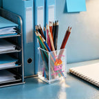 QYUVK It's Fine I'm Fine Everything Is Acrylic Makeup Brush Pencil Holder Cup - Image 4
