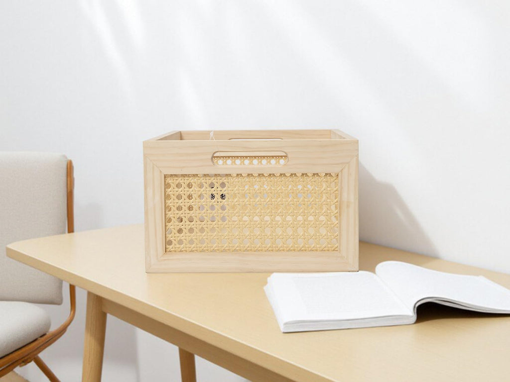 rattan storage basket wooden box wooden storage bins showing dimensions