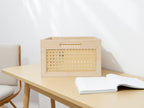 rattan storage basket wooden box wooden storage bins showing dimensions