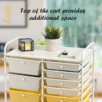Giantex 15-Drawer Organizer Cart Office School Storage Cart Rolling Drawer Cart - Image 5