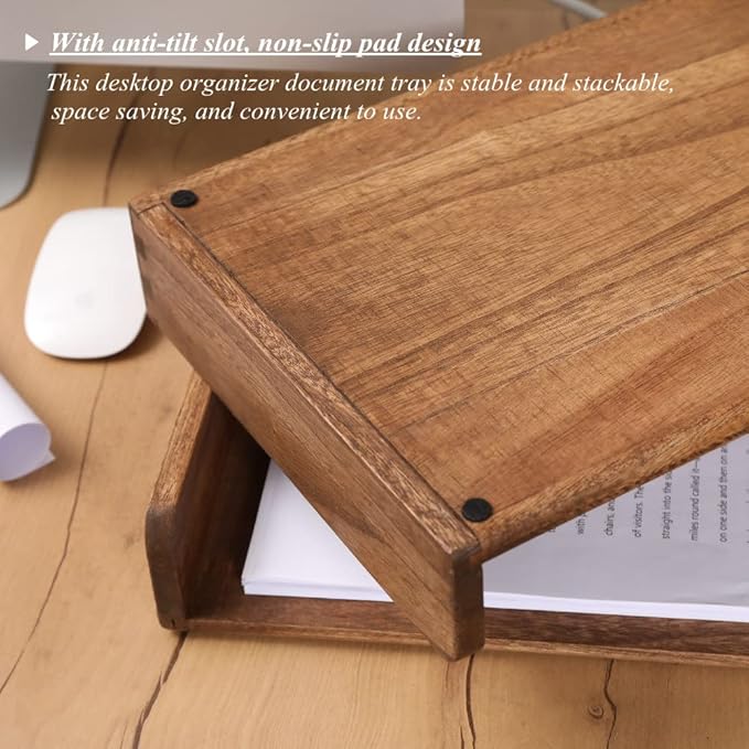 DDYURI Desktop File Trays Stackable Paper Tray - Image 4