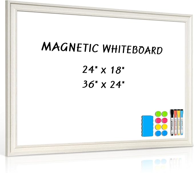 Large White Board for Wall, Decorative Whiteboard by QUEENLINK