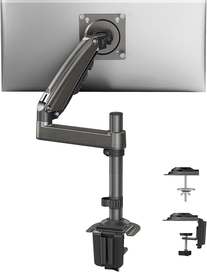 HUANUO Single Monitor Arm for 13-32 inch Screens, Holds 19.8lb, Adjustable by HUANUO