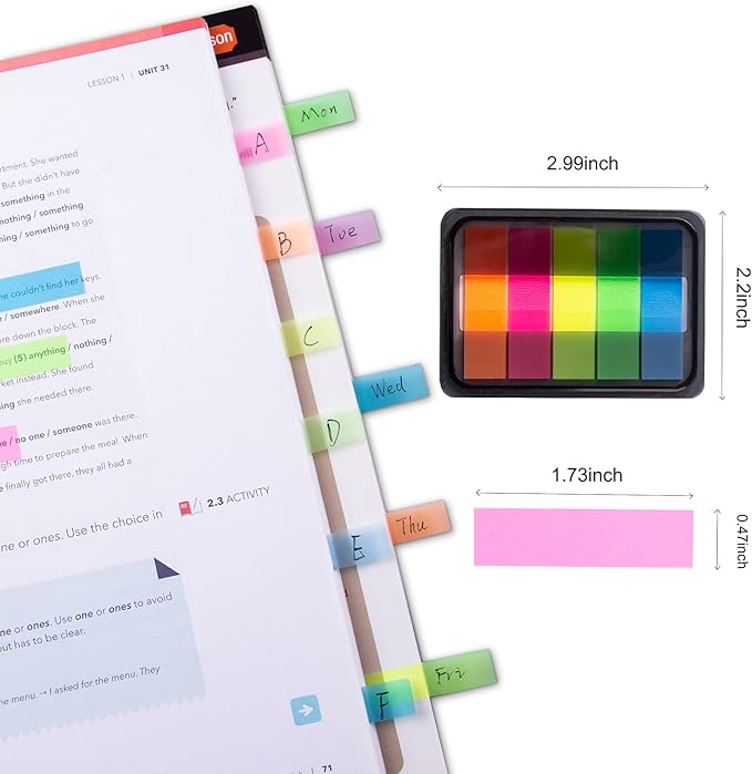 Golcellia 300 Pcs, Transparent Sticky Notes, Page Markers, Sticky Tabs - Image 2