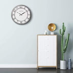 Presentime & Co 13" Farmhouse Series Wall Clock, Quartz Movement, Shiplap Style - Image 6