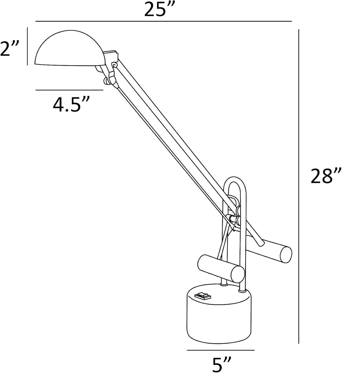 Lite Source LS-306PS Halotech 29-Inch 8W LED Desk Lamp, Polished Steel , Silv...