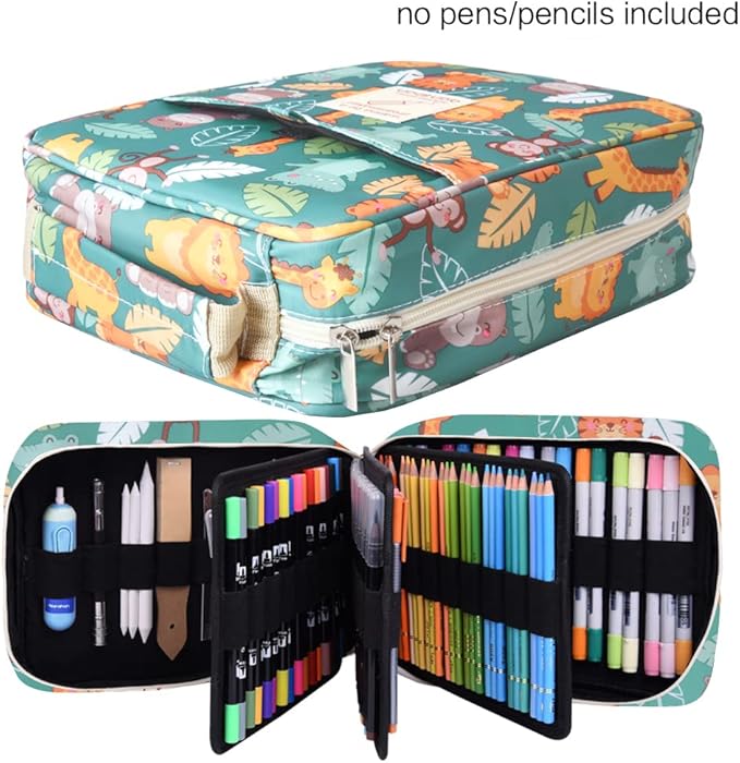 qianshan Pencil Case Holder Slot - Holds 202 Colored Pencils or 136 Gel Pens - Image 2
