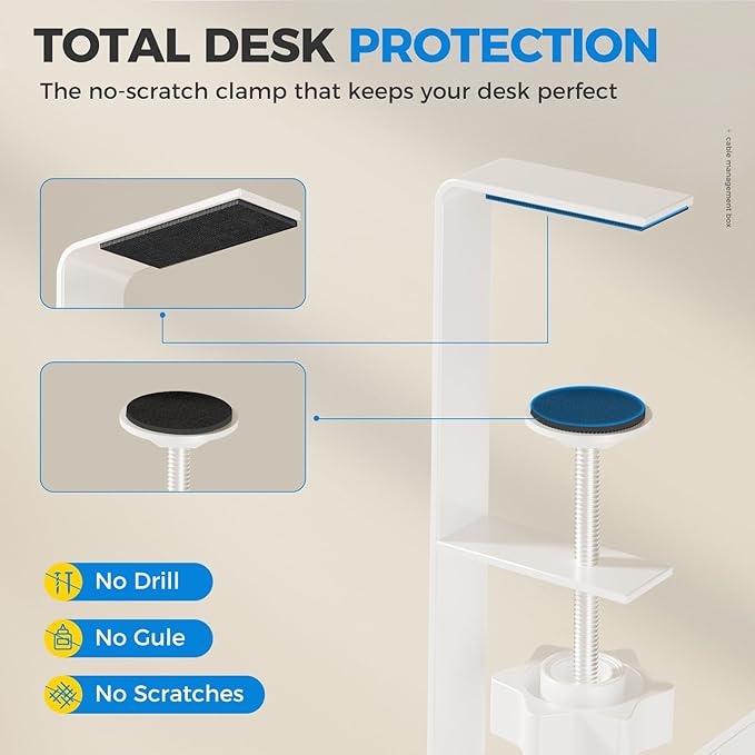 Extra Large Under Desk Cable Management, Cinati 25" Wire Organizers No Drill - Image 3