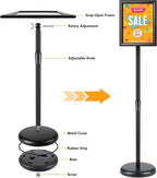 RedChili Sign Holder Stand 8.5x11 Inch, Adjustable Floor Standing Sign Holder - Image 9
