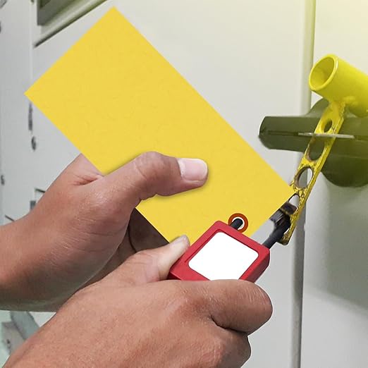 SmartSign 6.25 x 3.125 inch “Yellow” Blank Tyvek Shipping Tags - Image 3