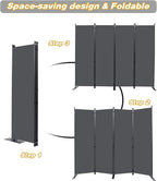 CHOSENM Wall Divider, 4 Panel Room dividers and Folding Privacy Screens - Image 5
