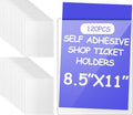 Outus Self Adhesive Shop Ticket Holders Clear Plastic Sleeves Adhesive Pockets by Outus