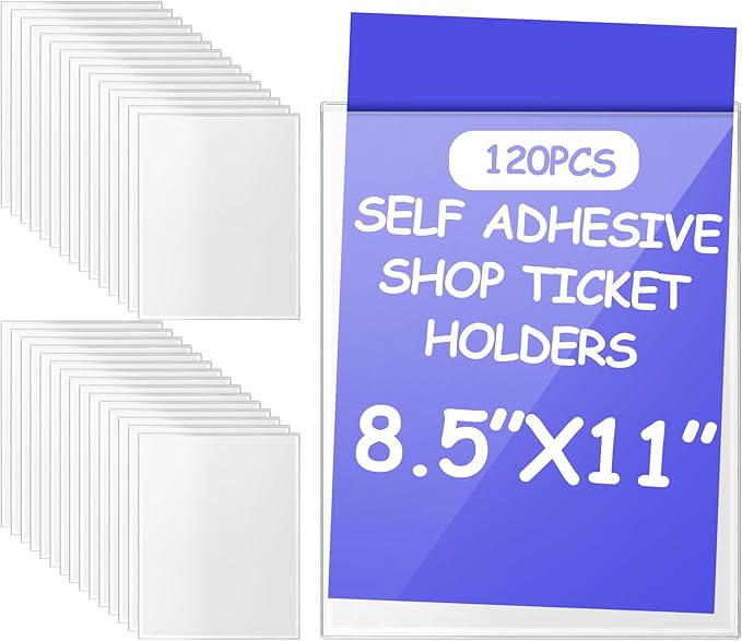Outus Self Adhesive Shop Ticket Holders Clear Plastic Sleeves Adhesive Pockets by Outus