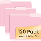 SUNEE File Folders, 120 Pack Manilla Folders 8.5 x 11, Colored File Folders by SUNEE