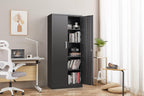 guizeeopo metal storage cabinet with adjustable shelves, garage, view 9
