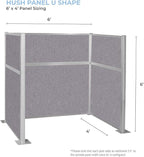 Versare Hush Panel Cubicle Kit | Workstation Partition Walls | Sound Dampening - Image 4