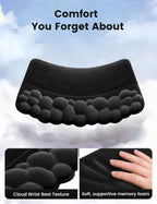 Vaydeer Cloud Wrist Rest with Keyboard Stand, Computer Wrist Support Pad Soft Memory Foam, Ergonomic Keyboard Riser Holder Lifter Tilted Wrist Cushion for Desk, Palm Hand Typing for Office Home Gaming