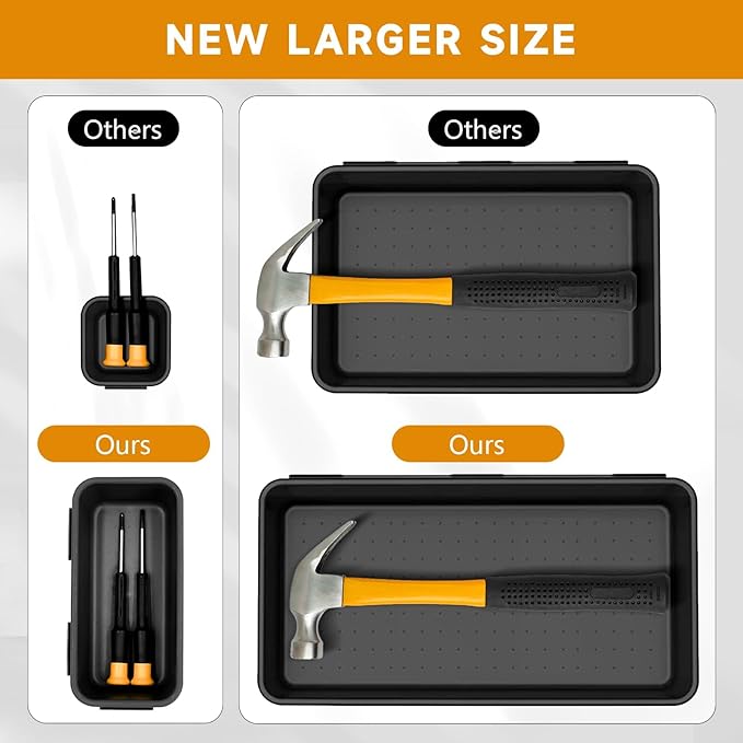 FLYVOLE Tool Box Organizer Tray, Toolbox Desk Drawer Organizer, Tool Box Tray - Image 6