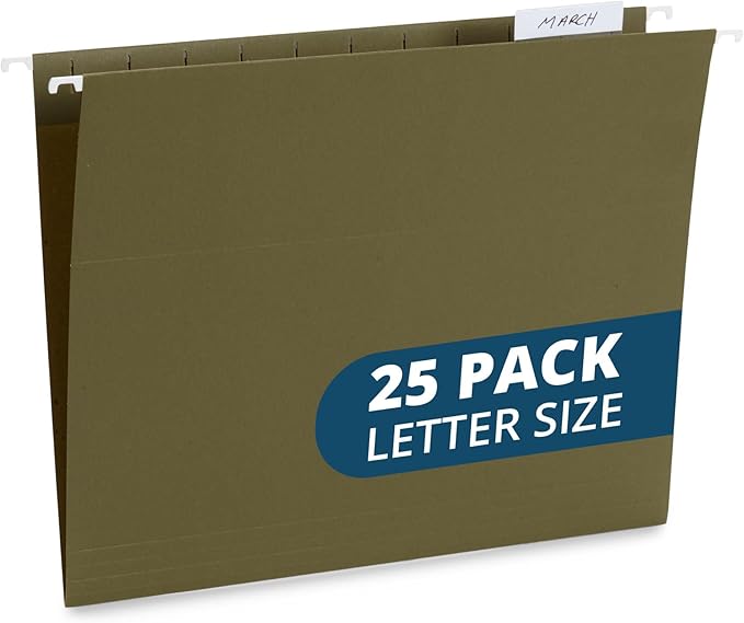Blue Summit Supplies 25 Hanging File Folders, Reinforced Hanging Folders by BlueSummitSupplies