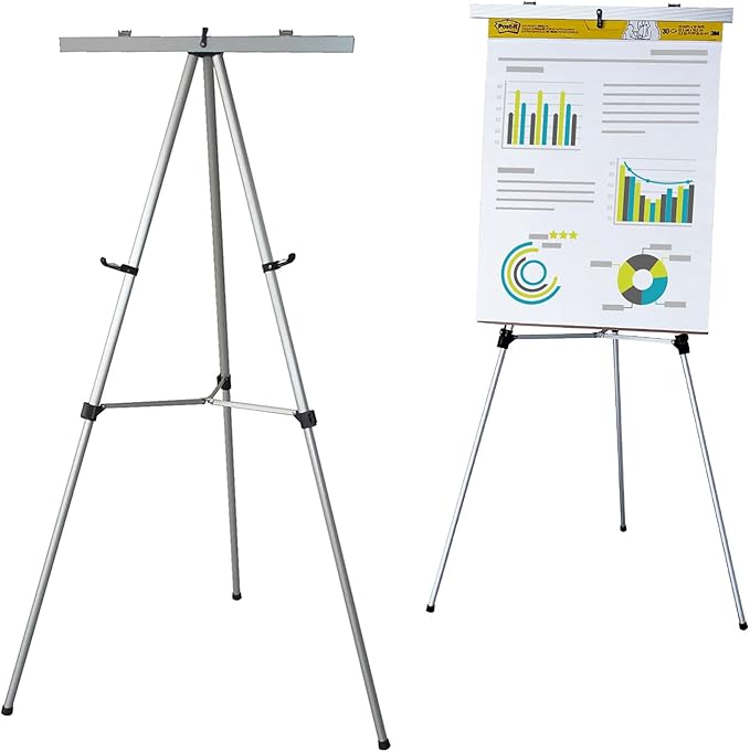 Lightweight Aluminum Flip-Chart Presentation Easel, 70 Inches by Audio-VisualDirect