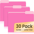 SUNEE File Folders, 30 Pack Manilla Folders 8.5 x 11, Colored File Folders Home by SUNEE