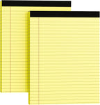 MSKKSM Legal Pads 8.5 x 11, 2 Pack Yellow Note Pads 8.5 x 11 Writing Pads by MSKKSM