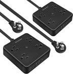 2 Pack Ultra Flat Plug Power Strip, Power Strips by iEcopower