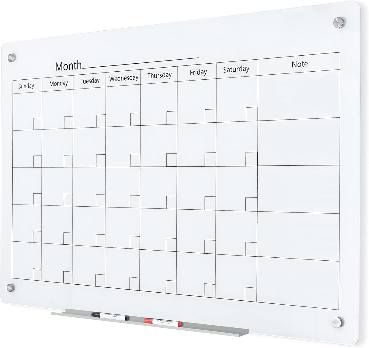 J&J worldwide Magnetic Whiteboard Calendar,