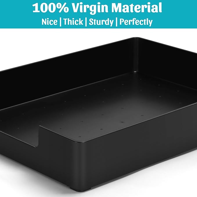 AZFUNN Letter-Size Tray Desk Letter Tray Paper Tray, Sturdy Heavy-Duty Plastic - Image 5