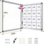 Mifuro 38"x38" Enclosed Bulletin Board, Lockable Weather-Resistant Aluminum - Image 5