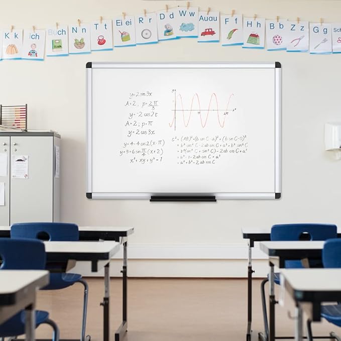 VIZ-PRO Magnetic Whiteboard/Dry Erase Board, 36 X 24 Inches, Includes 1 Eraser - Image 7