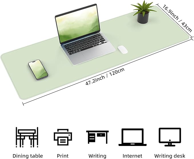 Leather Desk pad Protector, Large Desk mat - Image 3