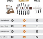 hoshanho magnetic knife strips, magnetic knife holder for, side view