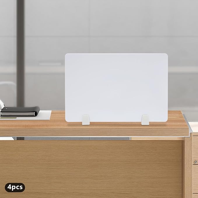 4PCS Desk Dividers Office Partitions, Privacy Desk Panel Protective, Acrylic - Image 5