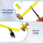 Split Wire Loom Tubing, 25ft Cord Protectors from Pets No Chew, Flexible Wire - Image 2